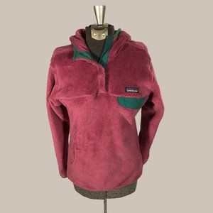 Patagonia Women Pink/Green Pullover Hoodie Size XS